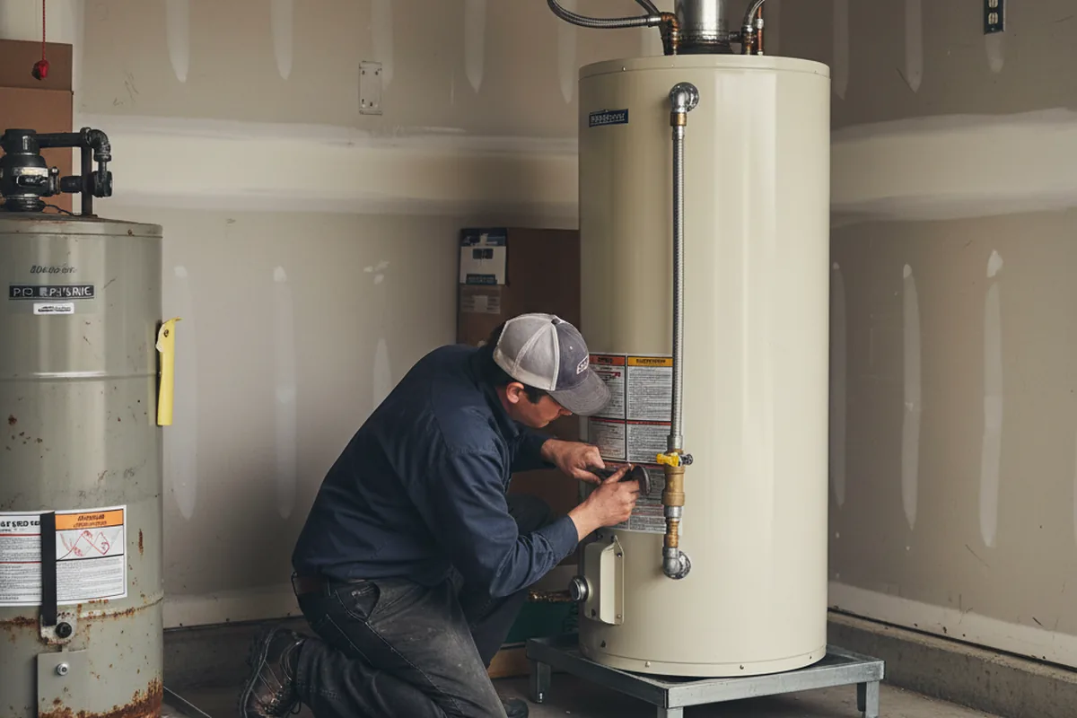 Water heater and shutoff valve replacement in Inola
